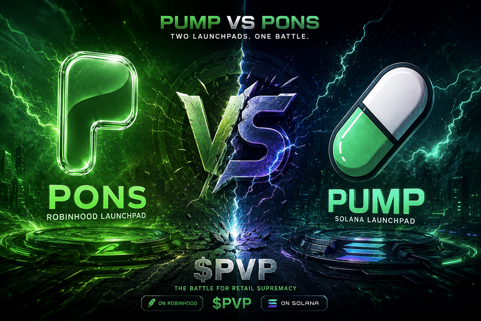 PUMP vs PONS — two launchpads, one battle